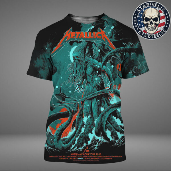 Metallica M72 Tampa 2025 Pop Up Poster At Raymond James Stadium In Tampa FL On June 6th And 8th 2025 All Over Print Shirt