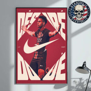 Nike X Desire Doue Just Doueit UEFA Champions League 2025 Munich Final Home Decor Poster Canvas