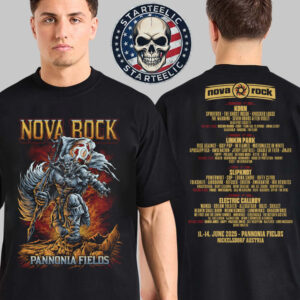 Nova Rock 2025 At Pannonia Fields In Nickelsdorf Austria On June 11-14 2025 Flag Schedule Two Sided Unisex T-Shirt