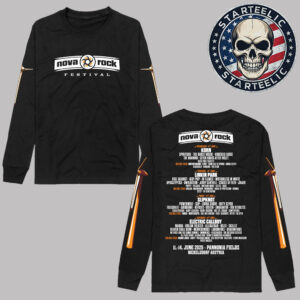 Nova Rock 2025 At Pannonia Fields In Nickelsdorf Austria On June 11-14 2025 Logo And Schedule Unisex Longsleeve