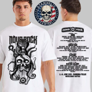 Nova Rock 2025 At Pannonia Fields In Nickelsdorf Austria On June 11-14 2025 Sword Skull Two Sided Unisex T-Shirt