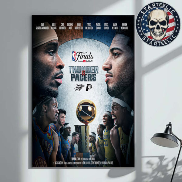 Oklahoma City Thunder Vs Indiana Pacers NBA Finals 2025 Home Decor Poster Canvas