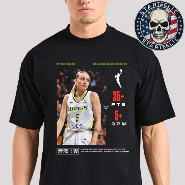 Paige Bueckers Dallas Wings Reach 35+ PTS And 5+ 3PM WNBA Unisex T-Shirt