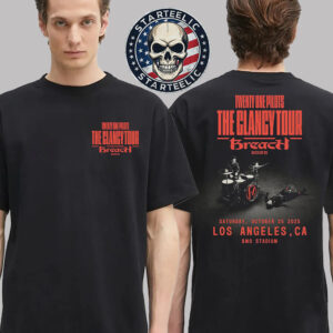 Twenty One Pilots Poster The Clancy Tour Breach 2025 At BMO Stadium In Los Angeles CA On October 25 2025 Two Sided Unisex T-Shirt