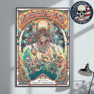 Widespread Panic Event Poster At Chicago Theatre In Chicago IL On June 4th 5th 6th 2025 Home Decor Poster Canvas
