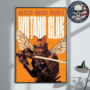 Wu Tang Clan Event Poster At Dickies Arena In Fort Worth TX On June 13th 2025 The Samurai Artwork Home Decor Poster Canvas