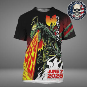 Wu Tang Clan Event Poster At NC Lenovo Center In Raleigh North Carolina On June 7th 2025 All Over Print Shirt