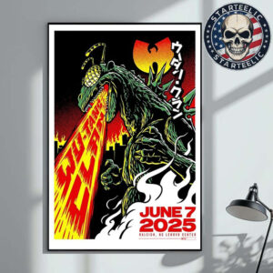 Wu Tang Clan Event Poster At NC Lenovo Center In Raleigh North Carolina On June 7th 2025 Home Decor Poster Canvas